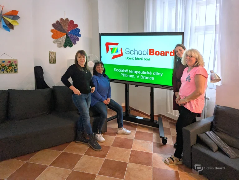 Interaktivní tabule v terapetucké dílně
